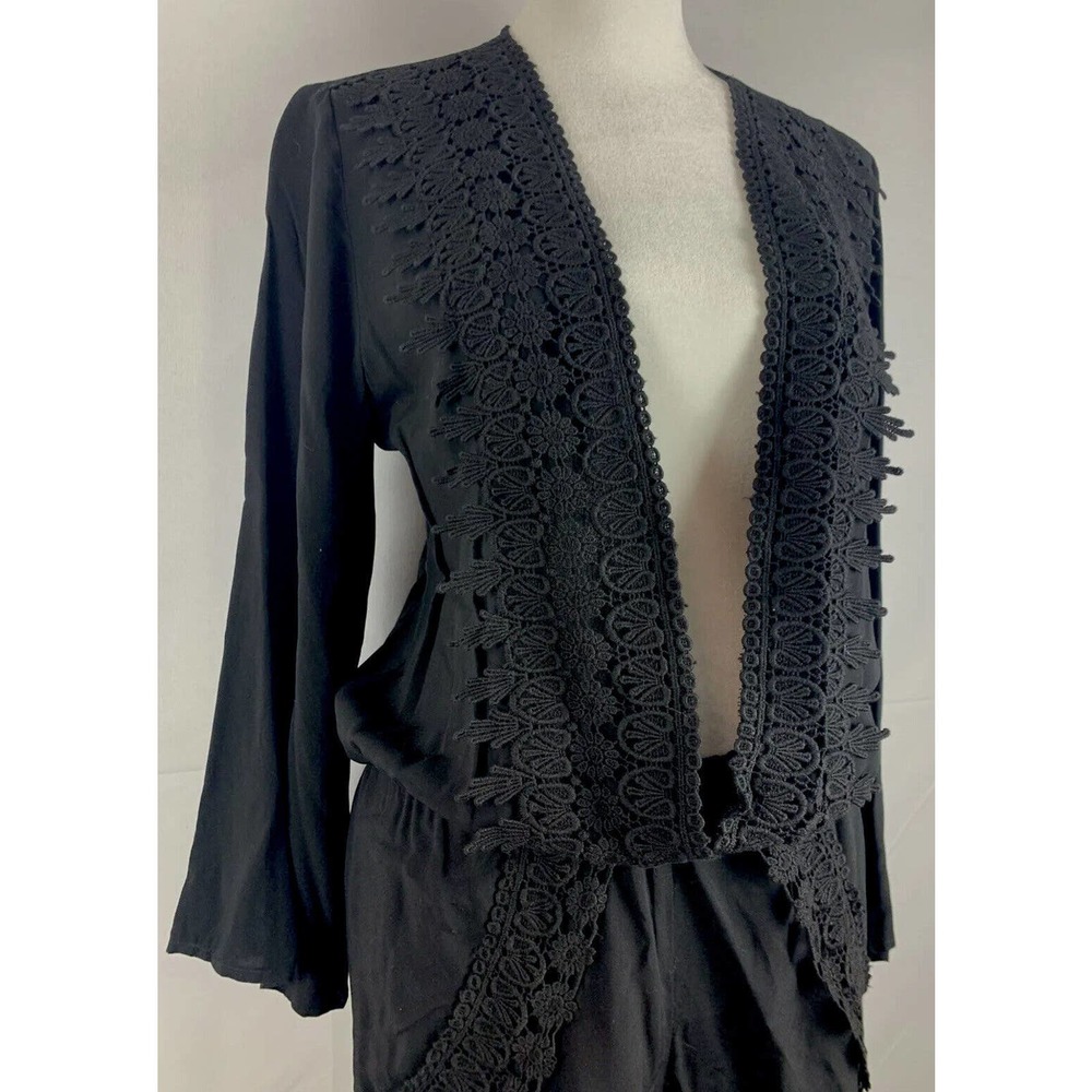 NWT, la blanca resortwear Small black swimsuit romper cover up, NEW Boho - Picture 2 of 10
